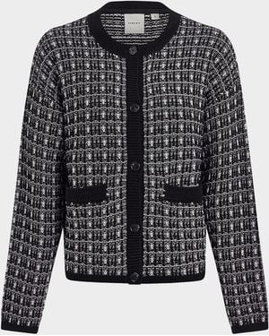 Varley Sarina Tweed Cardigan Sweater - Black