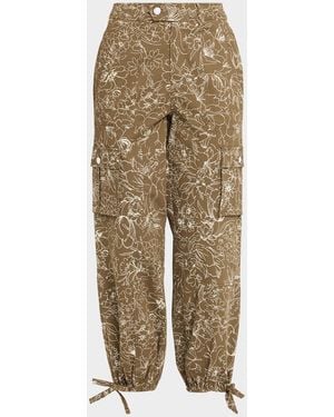 Cinq À Sept Garden Doodle Cargo Pants - Natural