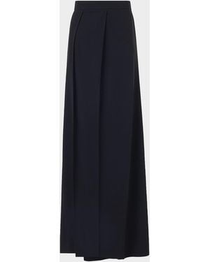 Akris Fossil Pleated Apron Pants - Blue