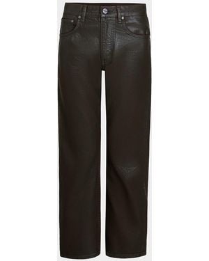 Twp Kent Coated Denim Straight-Leg Jeans - Black