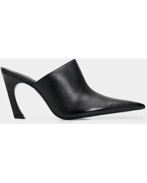 SCHUTZ SHOES Lexi 95Mm Leather Mule Pumps - Black