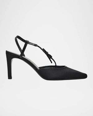 STAUD Inez Slingback Pumps - Black