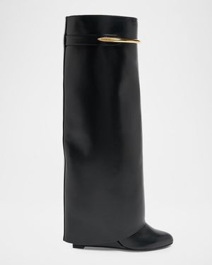 Givenchy Shark Pinch Leather Boots - Black