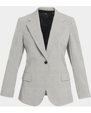 Theory Lynnia Stretch Wool Blazer - Gray