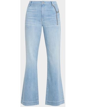 Kobi Halperin Keren Flare-Leg Denim Pants - Blue