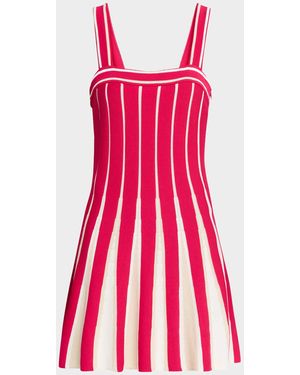 Ramy Brook Eloise Striped Knit Mini Dress - Red