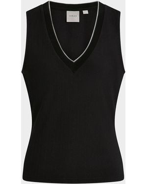 Varley Corby Rib-Knit Tank - Black