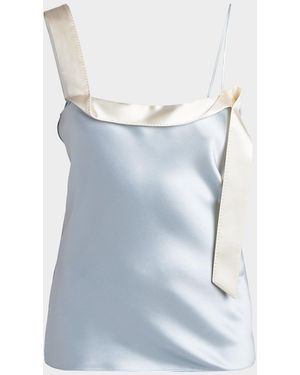 Tom Ford Ribbon Silk Cami Top - Blue