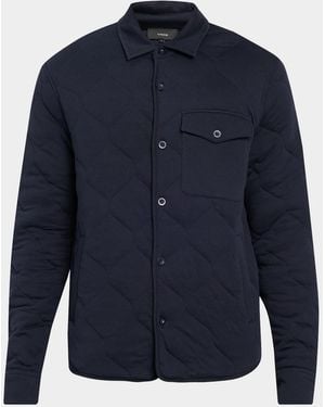 Vince Apos;S Cotton Quilted Shirt Jacket - Blue