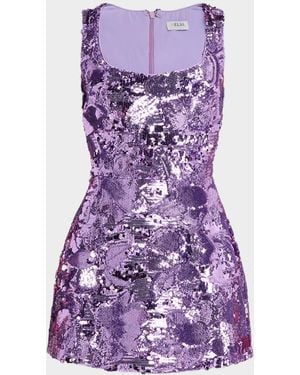 HELSI Greta Sequin Sleeveless Mini Dress - Purple