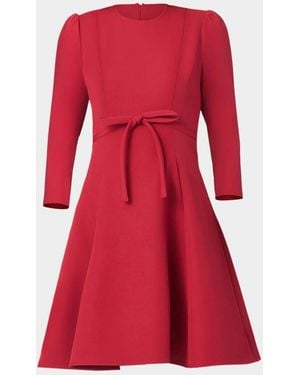 Shoshanna Cindy Crêpe Bow Mini Dress - Red