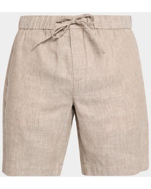 Frescobol Carioca Apos;S Felipe Linen & Cotton Drawstring Shorts - Natural