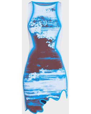 Ph5 Hazel Wavy High-Low Mini Dress - Blue