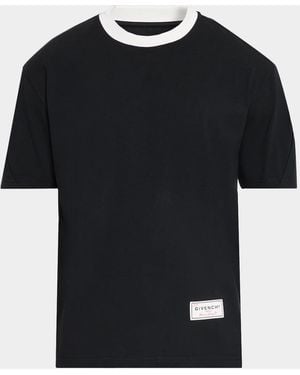 Givenchy Apos;S Couture Seam Cotton T-Shirt - Black