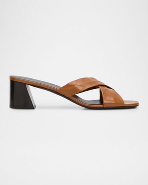 KHAITE Liria 55Mm Leather Sandals - Brown