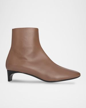 Pierre Hardy Claude Leather Kitten-Heel Ankle Boots - Brown