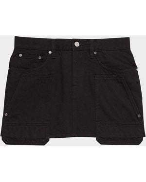 Helmut Lang Mini Denim Carpenter Skirt - Black