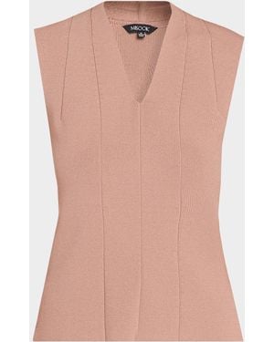 Misook Princess Seam V-Neck Tank Top - Pink
