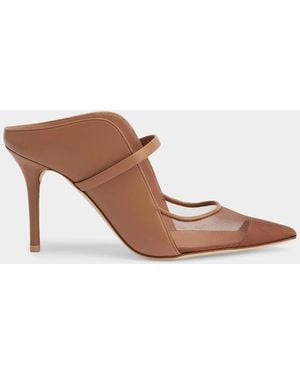 Malone Souliers Maureen Arc 85Mm Leather Mules - Brown
