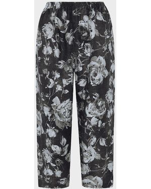 Eskandar Stonewashed Linen Japanese Pants - Gray