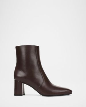 Vince Tegan Leather Ankle Boots - Brown