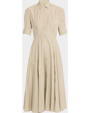 Rag & Bone Aiden Stripe Poplin A-Line Dress - Natural