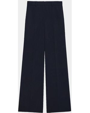 Theory Admiral Crepe Wide-Leg Flare Pants - Blue