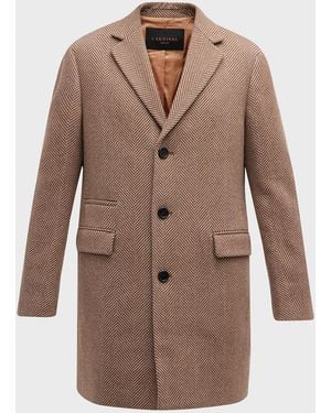 Cardinal Of Canada Apos;S Sherwood Wool Herringbone Topcoat - Brown