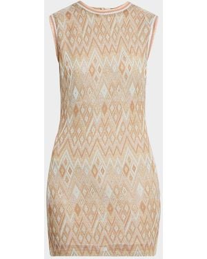 Ramy Brook Nevaeh Diamond Knit Mini Dress - Natural