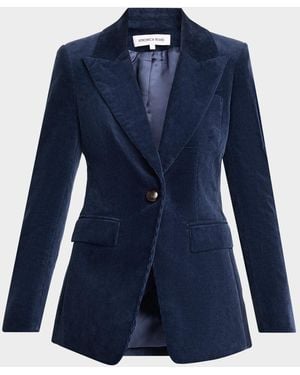 Veronica Beard Livvy Corduroy Dickey Jacket - Blue