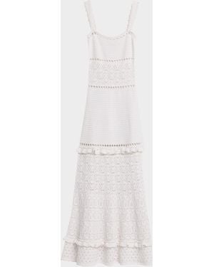 retroféte Winona Crochet Dress - White