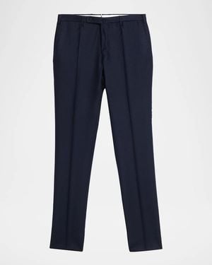 Incotex Apos;S Super 100S Wool Dress Pants - Blue