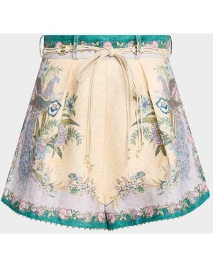 Zimmermann Indra Tuck Shorts - Multicolor