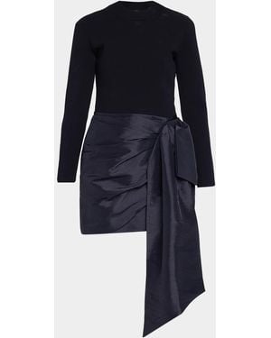 Jonathan Simkhai Tedda Taffeta Knit Mini Dress - Blue