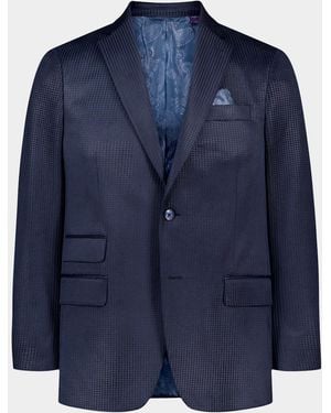 Robert Graham Apos;S Colden Velvet Houndstooth Blazer - Blue