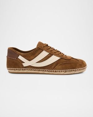 Vince Oasis Mixed Leather Espadrille Sneakers - Brown