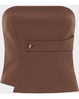 SIR. Bromley Strapless Bodice - Brown