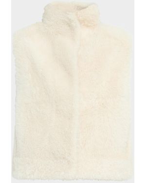 UTZON Victor Reversible Shearling Vest - Natural