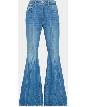 Mother The Seamed Dollop Heel Flared Jeans - Blue