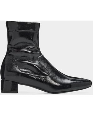 Pedro Garcia Encina 30Mm Coated-Leather Ankle Boots - Black
