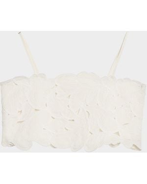 Cinq À Sept Caterina Paisley Bloom Crop Top - Natural