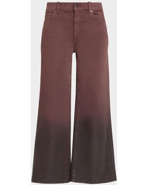 Kobi Halperin Rafaella Ombré Flared Crop Jeans - Brown