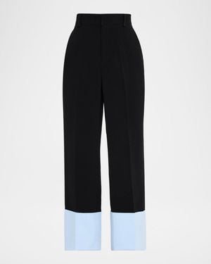 Cinq À Sept Maesa Wide-Leg Cuffed Pants - Black