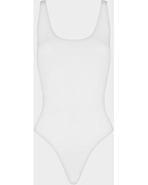 Wolford Beauty Cotton Sleeveless Bodysuit - White