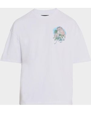 Amiri Jersey Hotel Oversized Fit T-Shirt - White