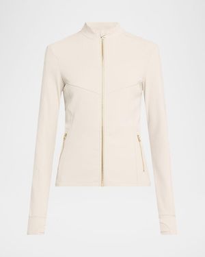 BLANC NOIR Directional Rib Jacket - Natural
