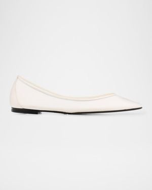 Jacquemus Les Ballerines Mesh Flats - Natural