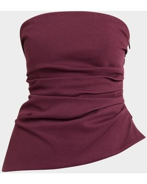 Jonathan Simkhai Emerson Ruched Sleeveless Top - Purple