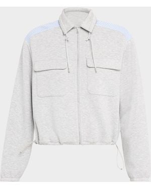 Veronica Beard Stellent Stretch-Scuba Jacket - White
