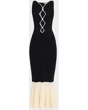 Et Ochs Maude Crochet-Hem Knit Midi Dress - Black